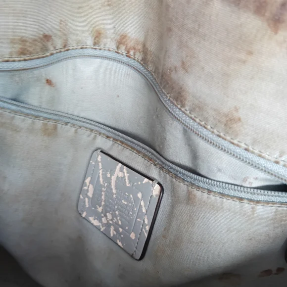 Coach Light Blue Leather Tote - Picture 15 of 16